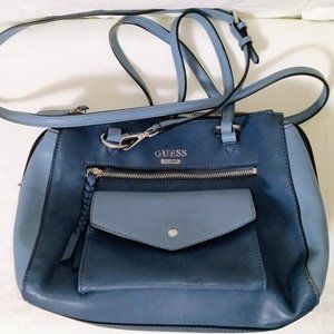 Guess Davison Handbag in Blue Color Block